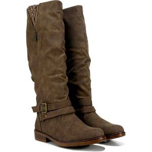 Diba Lea Chocolate Brown Genuine Suede Leather Tall Riding Boots, Women’s Sz 5.5
